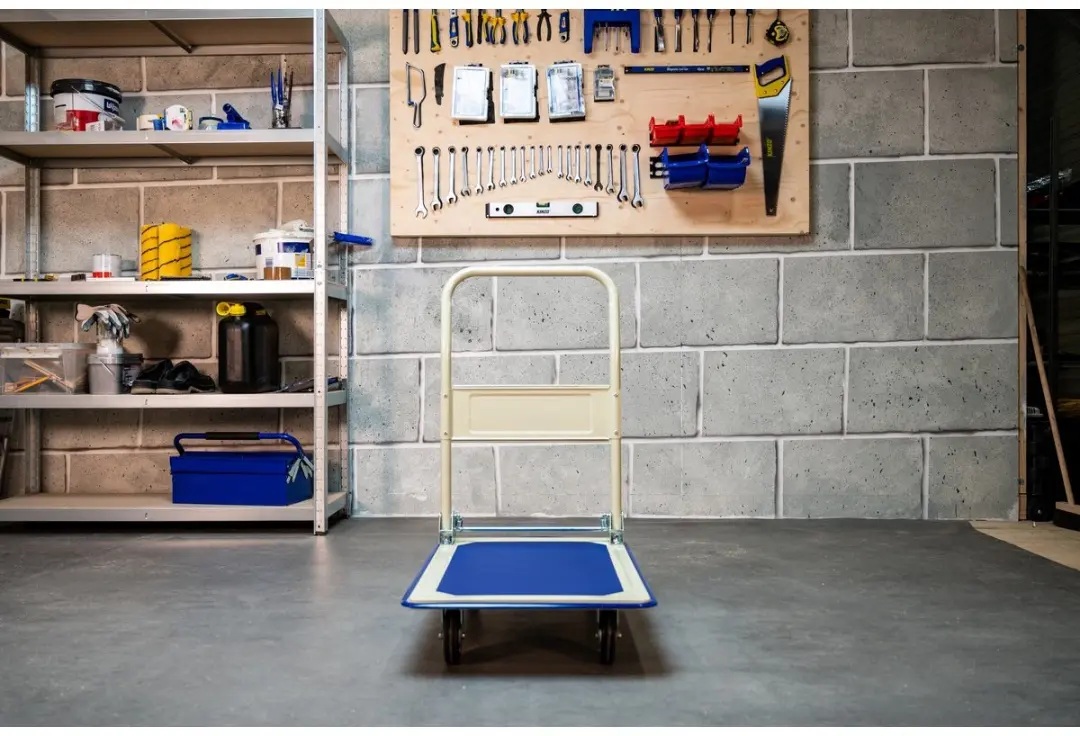 Kinzo Platformwagen Blauw - 150kg - inklapbaar - afbeelding 3 van 6