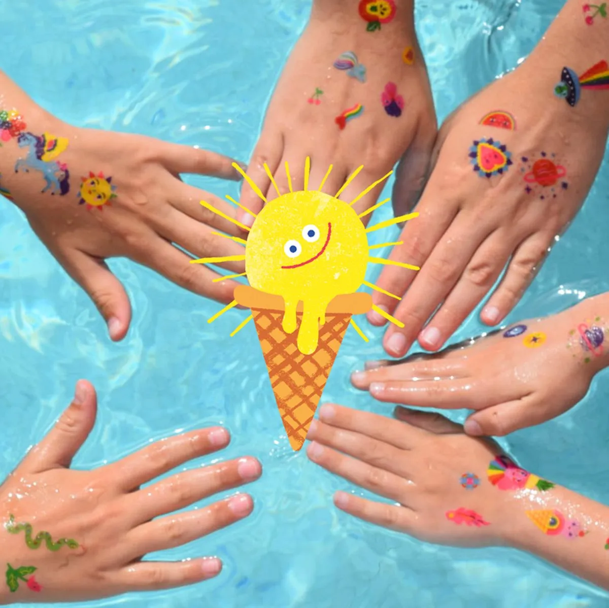 Djeco Huidvriendelijke Tattoos Weather Emojis - 50 Stuks - Multicolor