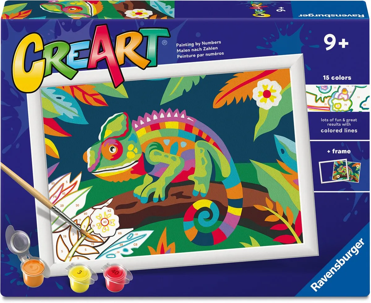 Ravensburger CreArt Kameleon Schilderen op Nummer - Meerkleurig