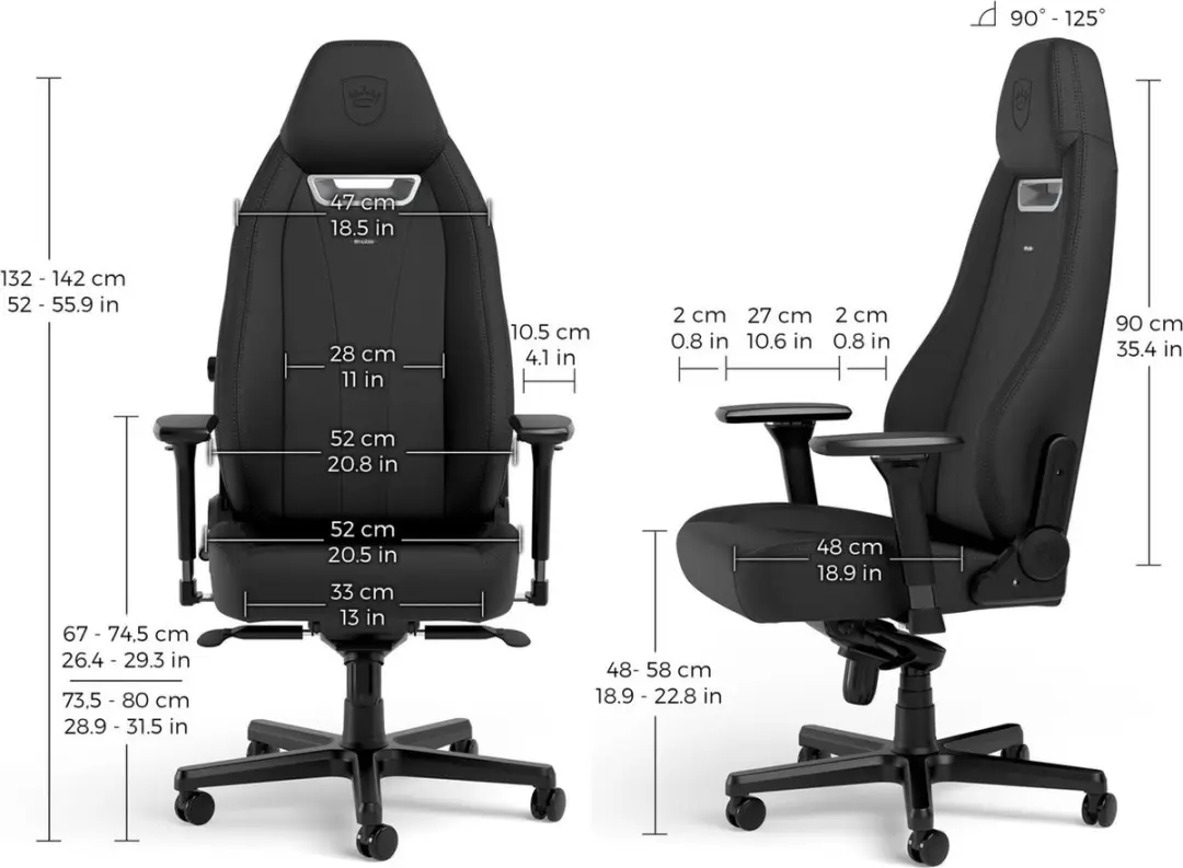 Noblechairs Legend NBL-LGD-GER-BED Gamestoel - Black Edition - afbeelding 5 van 6