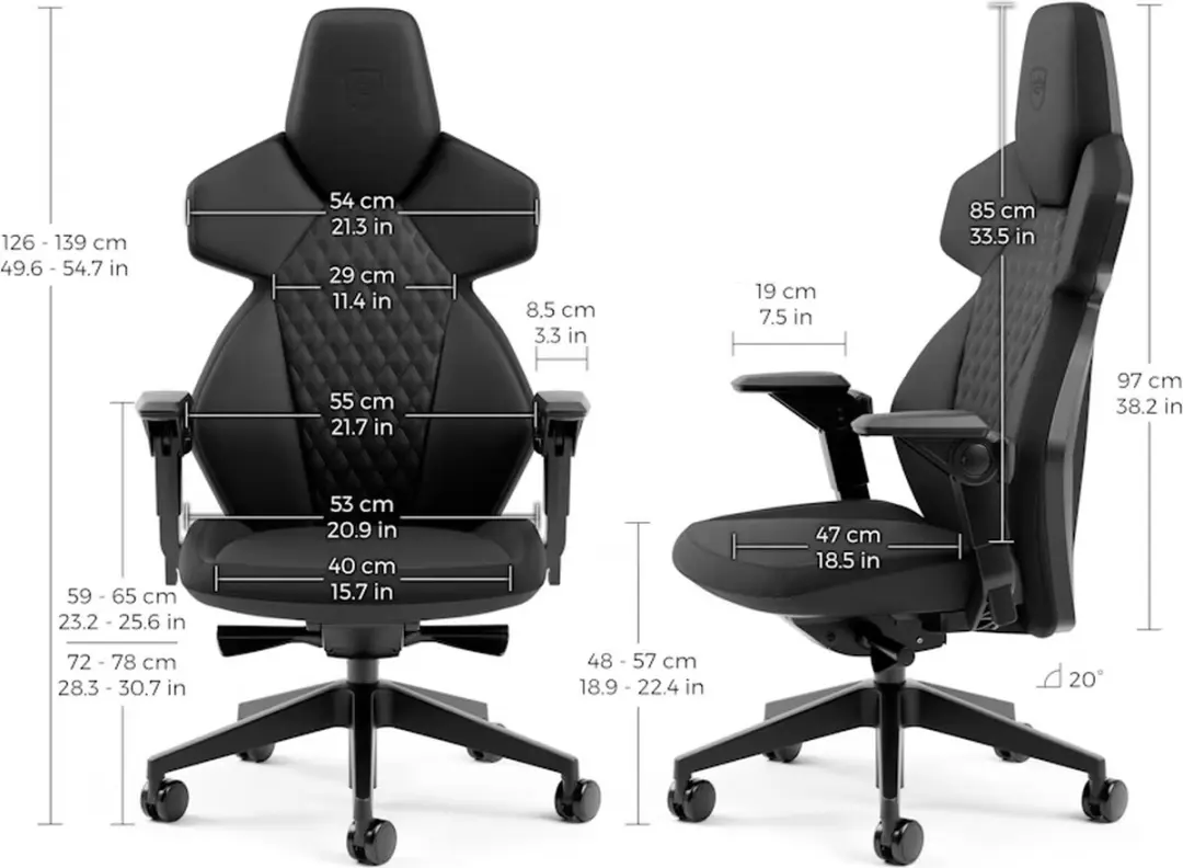Noblechairs Dawn Gamestoel - Zwart - afbeelding 6 van 6