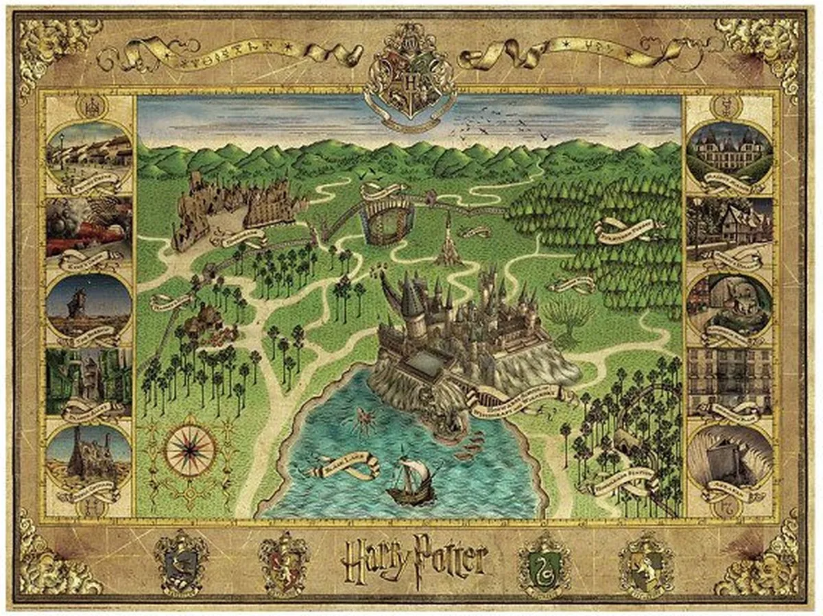 Ravensburger Harry Potter De kaart van Zweinstein Puzzel 1500 Stuks