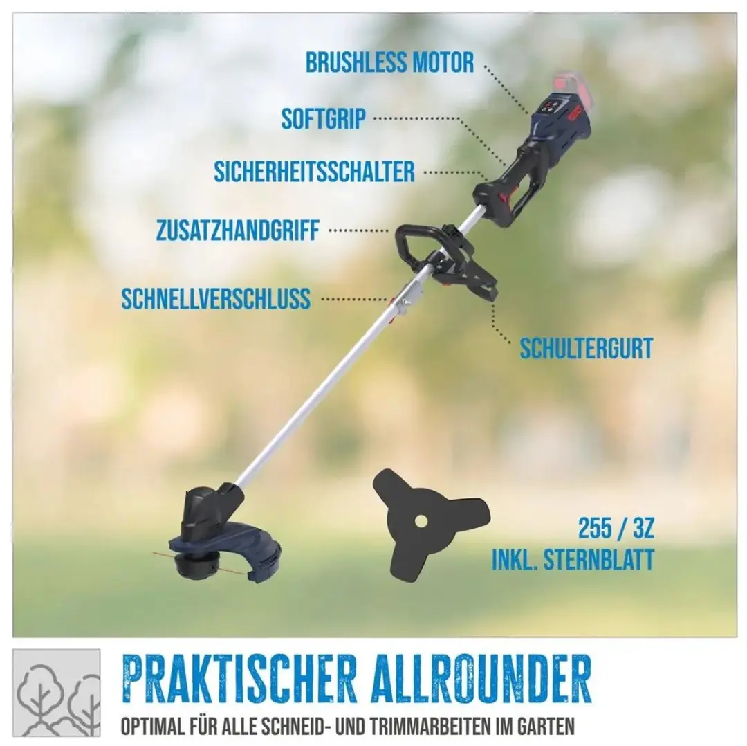 Güde FS 18-401-30 Accu Bosmaaier 30cm - 1x Accu - afbeelding 3 van 4