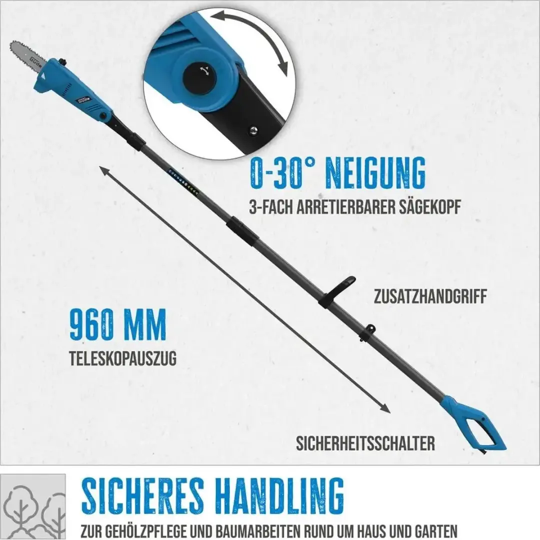 Güde GAK 7118.1 Telescopische Kettingzaag - 710W - 960mm
