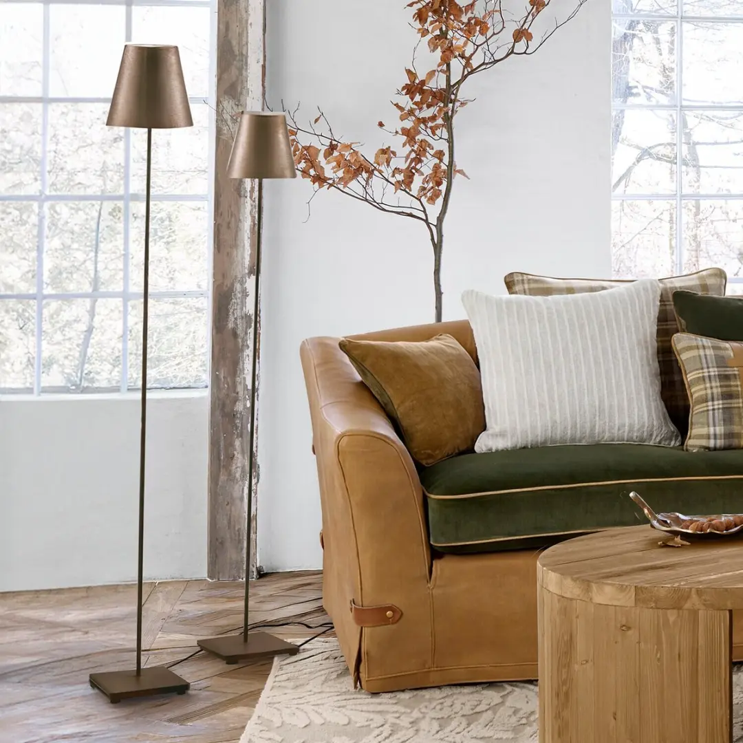 Loberon Tacoma Staande Lamp AntiekGoud - 2 Stuks - afbeelding 3 van 6