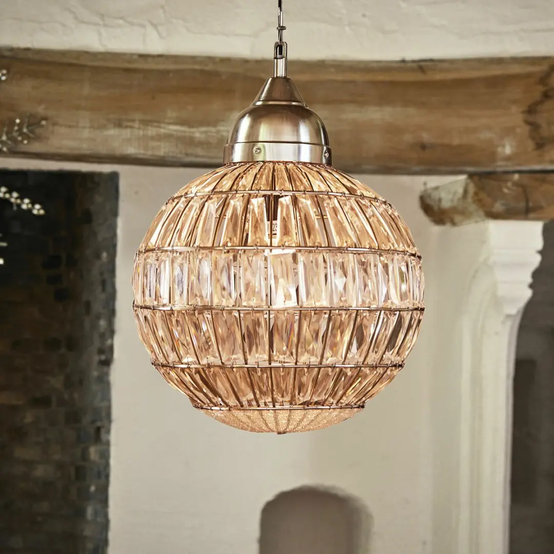 Loberon Hanglamp Lanebrook - Ø28cm - Zilverkleurig - afbeelding 4 van 5
