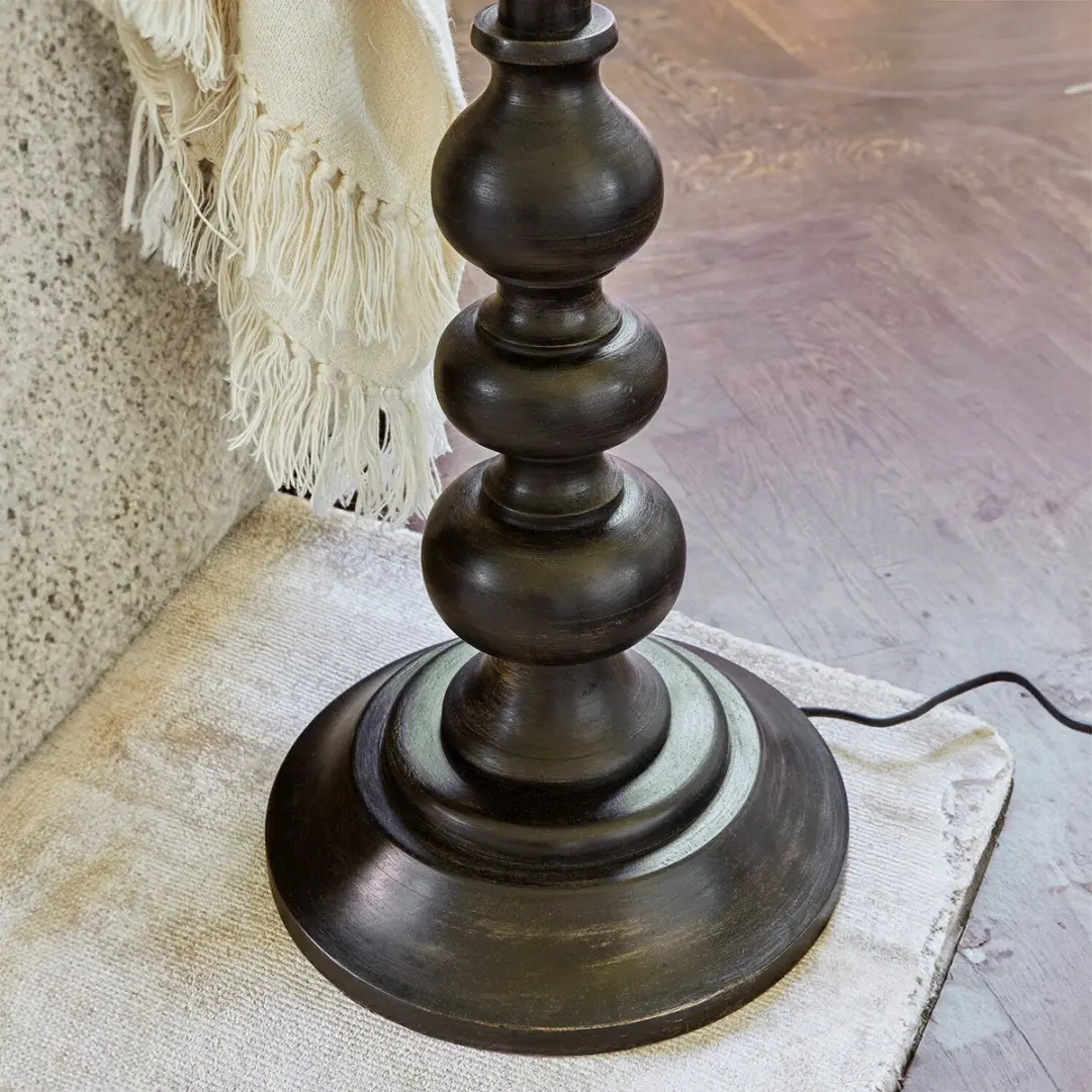 Loberon Reville Staande Lamp - Antiekzwart - afbeelding 4 van 4