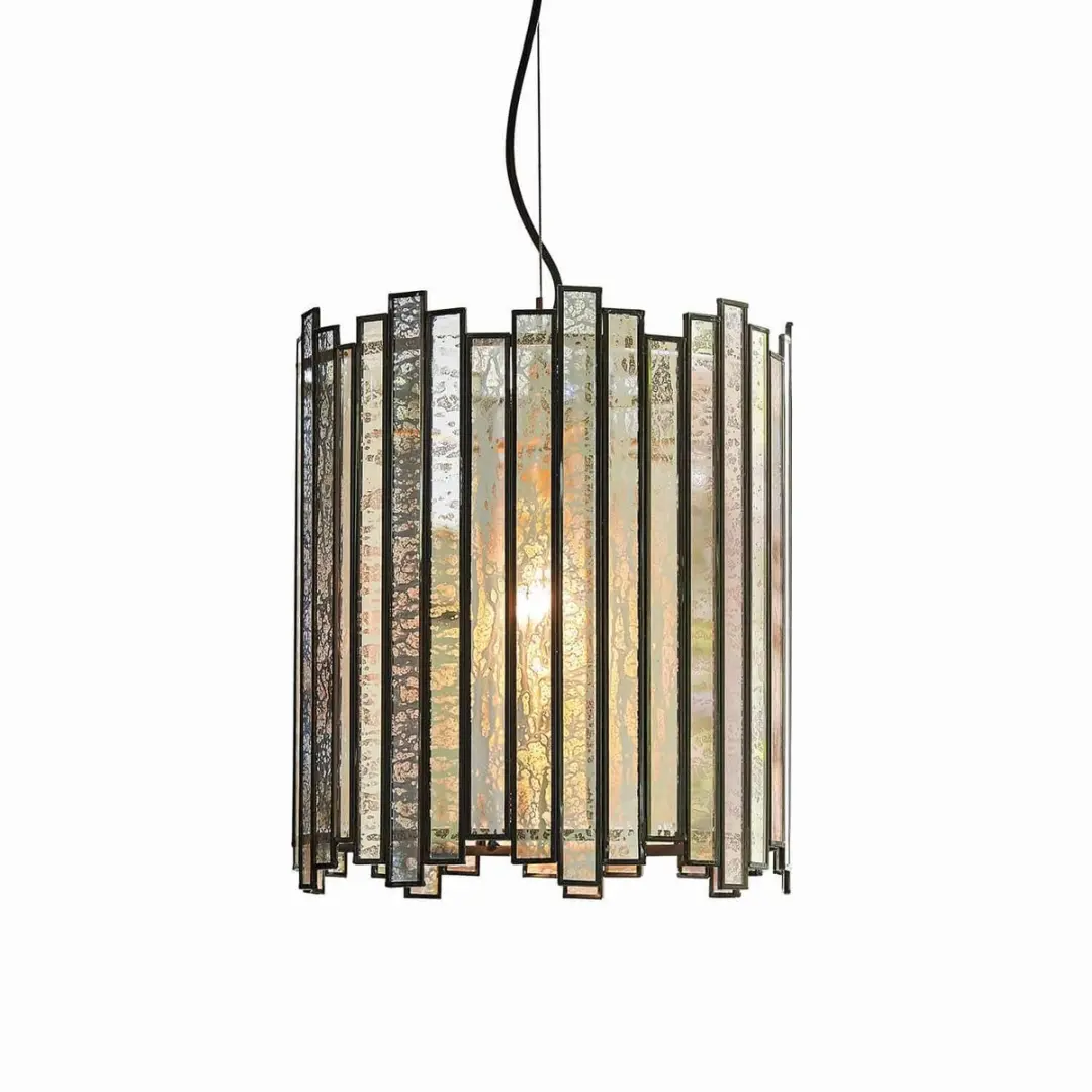 Loberon Thévigny Hanglamp - 40W - Ø30cm - Donkergrijs - afbeelding 5 van 6
