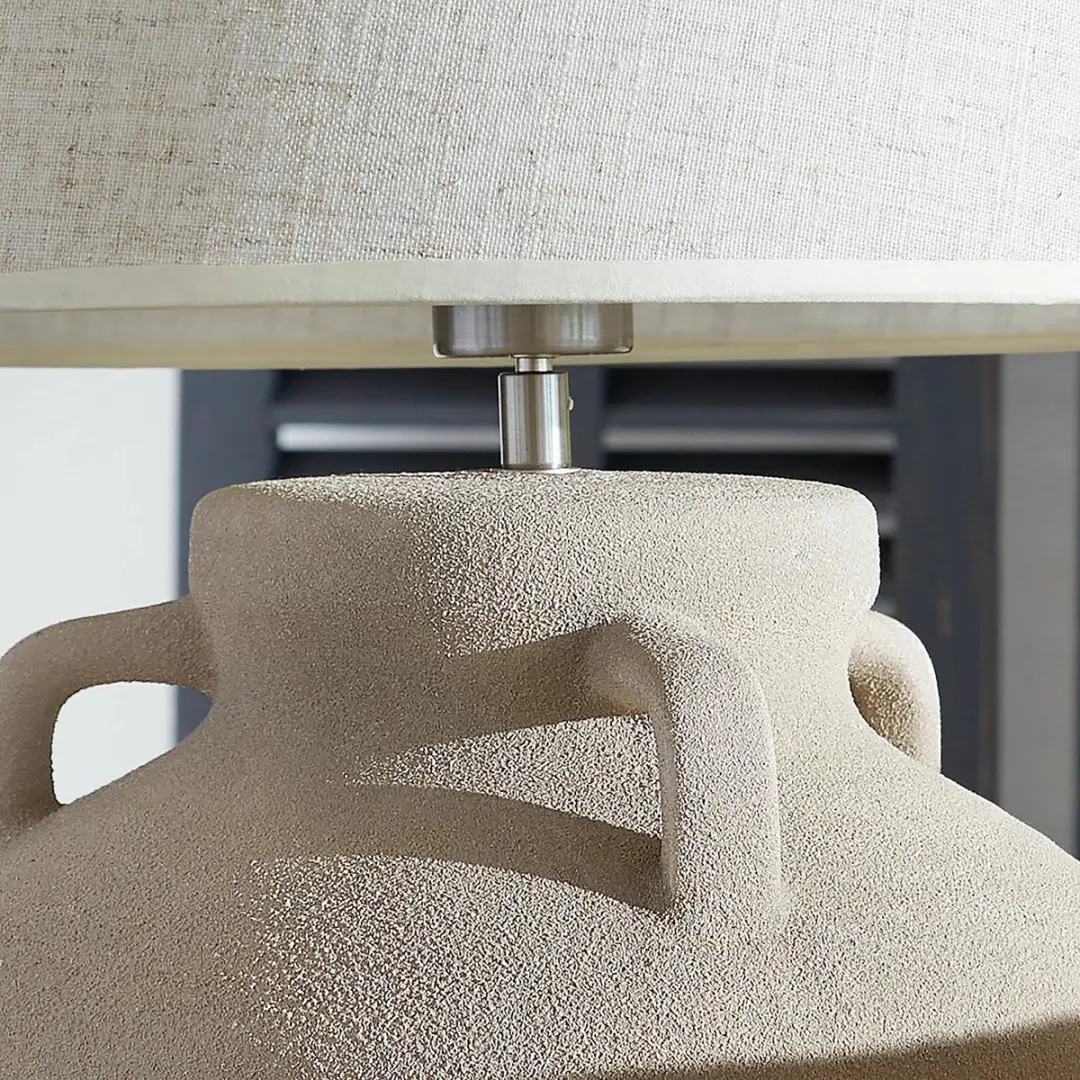 Loberon Parya Tafellamp - 40cm - Crème - afbeelding 2 van 4