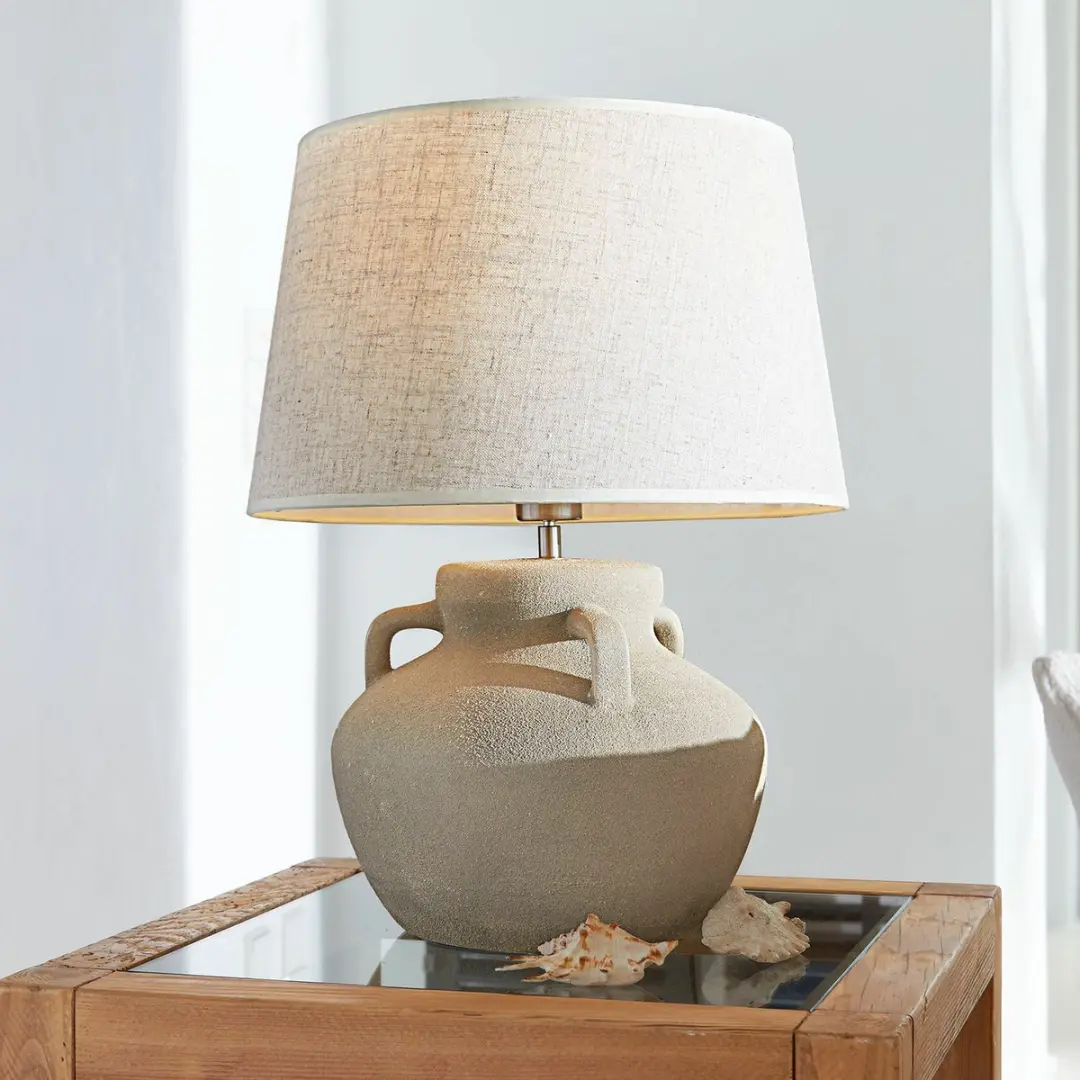 Loberon Parya Tafellamp - 40cm - Crème - afbeelding 4 van 4
