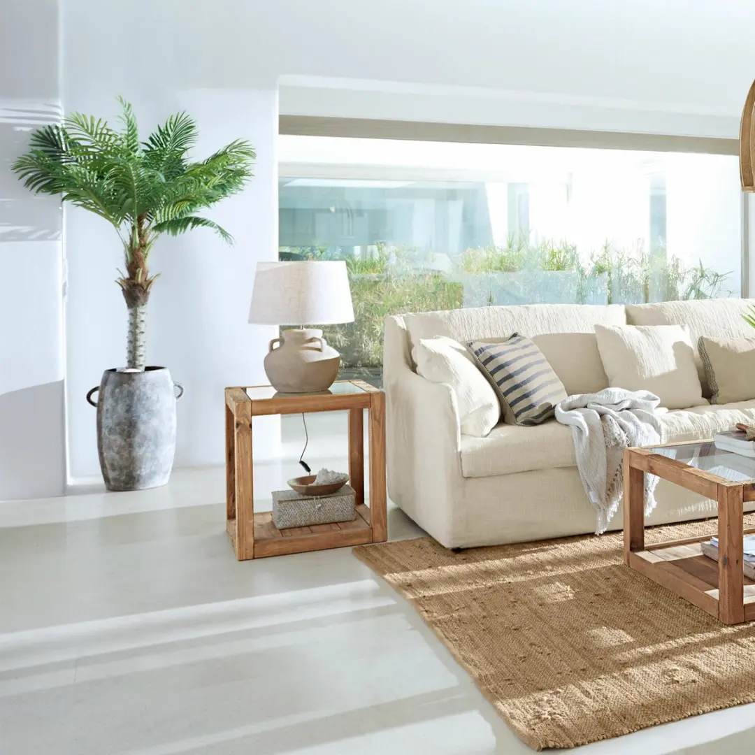 Loberon Parya Tafellamp - 40cm - Crème - afbeelding 3 van 4