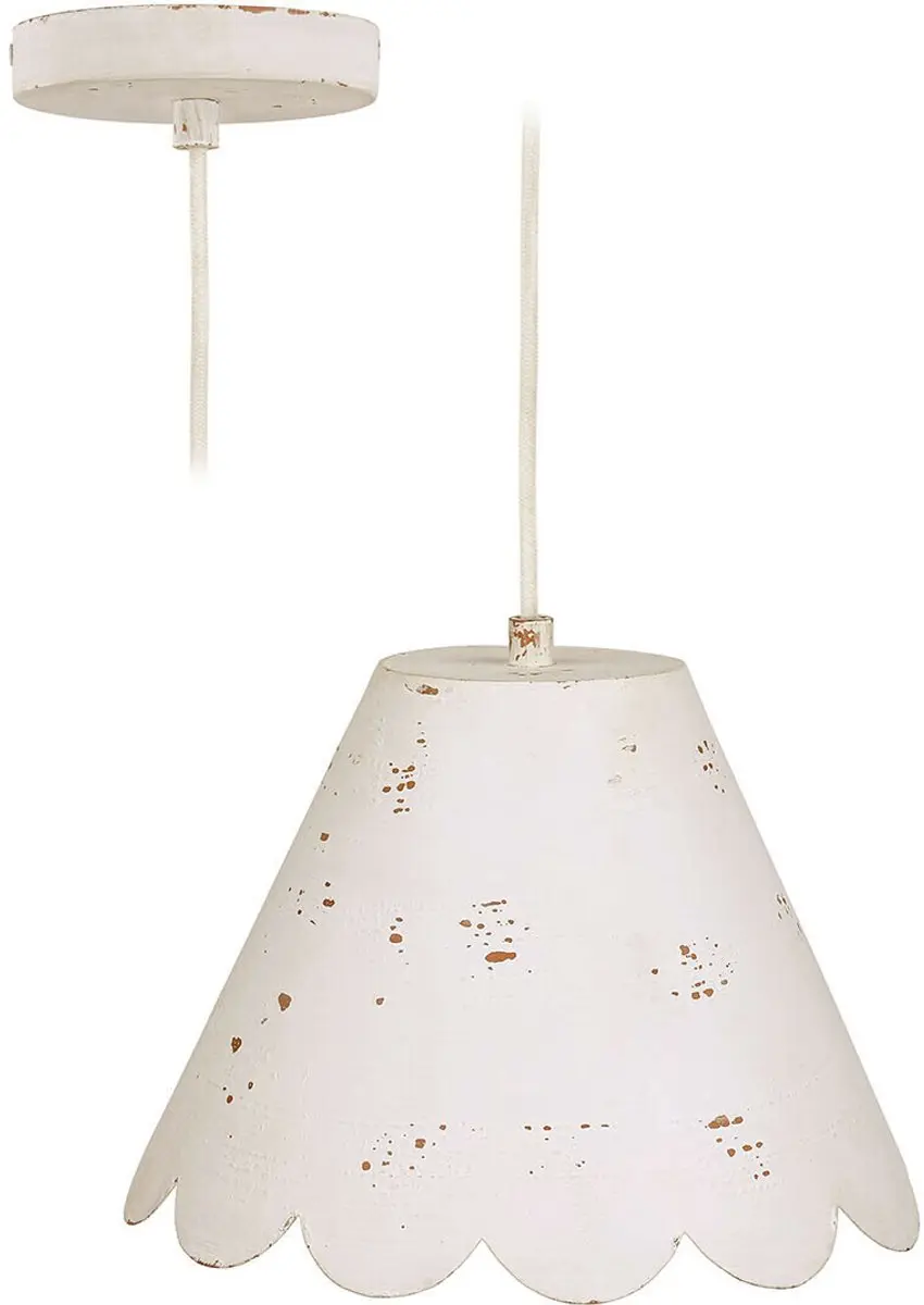 Loberon Hollivale Hanglamp - 40W - Ø28cm - Antiekwit