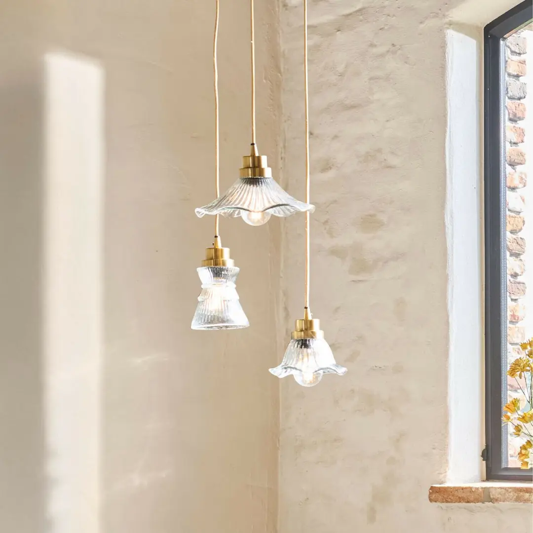 Loberon Lunaras Hanglamp - Ø30cm - Antiek Messing - afbeelding 5 van 6