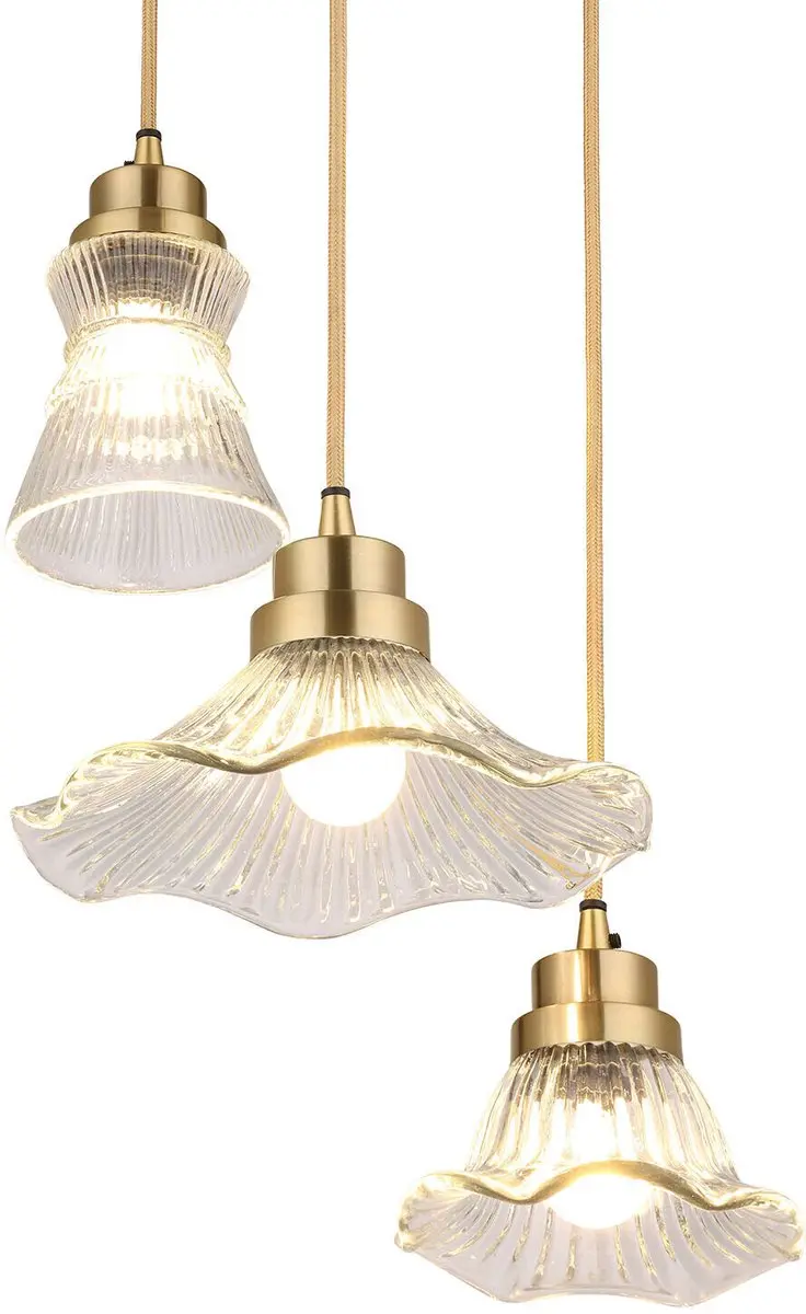 Loberon Lunaras Hanglamp - Ø30cm - Antiek Messing - afbeelding 3 van 6
