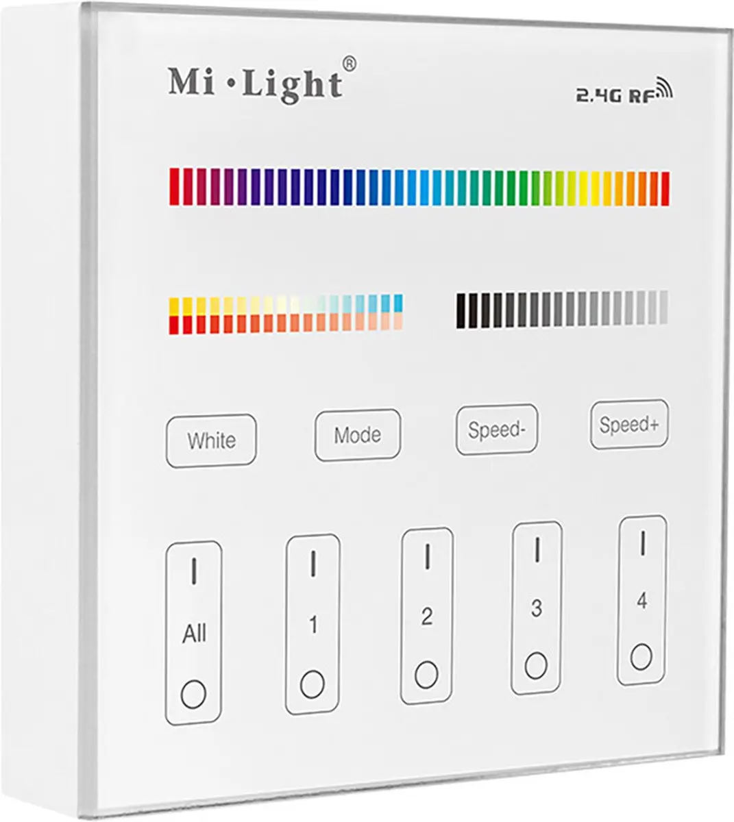 Mi-Light Mi-Boxer B4 RGB+CCT Wandbediening 4-Zone - Wit - afbeelding 2 van 6