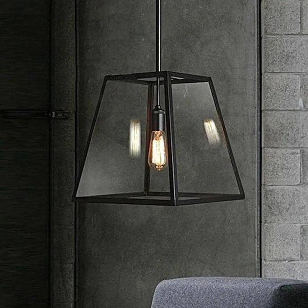 Groenovatie Boston Filament Vintage Hanglamp - Glas Zwart - afbeelding 3 van 3