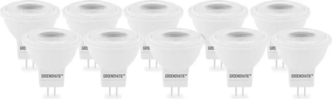 Groenovatie LED Spot GU4 2W Warm Wit Dimbaar 10 Stuks
