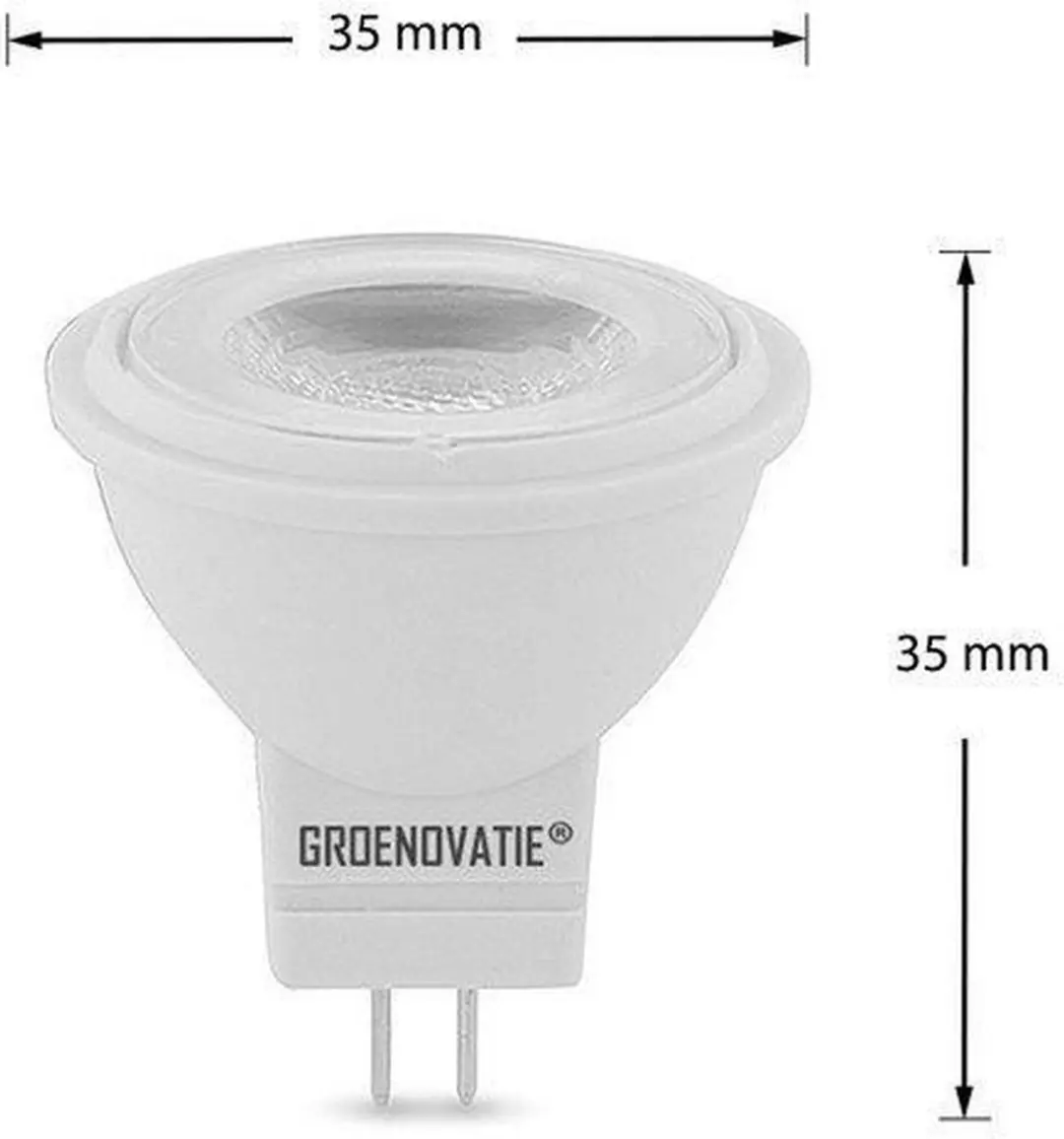 Groenovatie LED Spot GU4 2W Warm Wit Dimbaar 10 Stuks - afbeelding 4 van 6