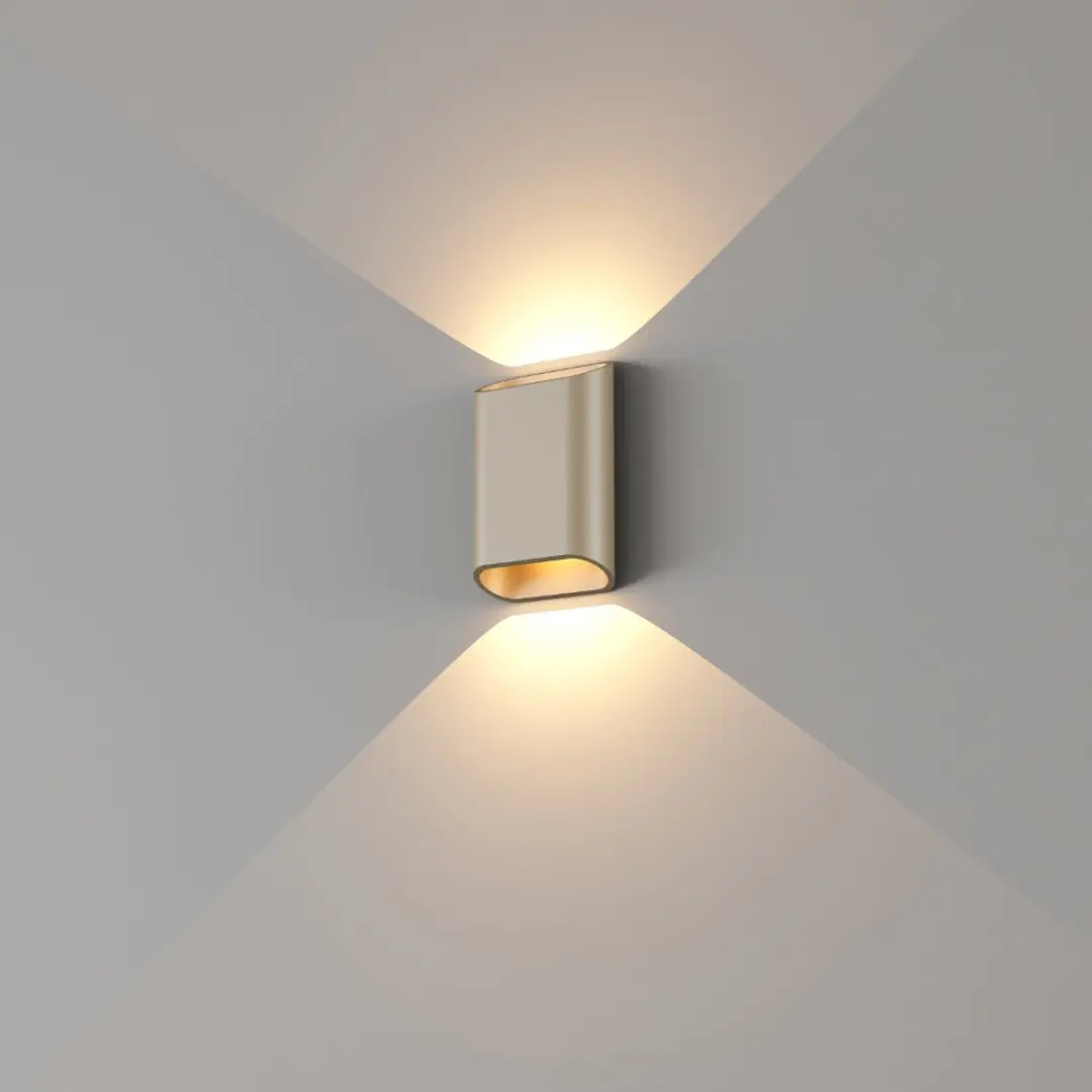 Artdelight Wandlamp Diaz-S Champagne Led 2 x 3Watt Dim To Warm