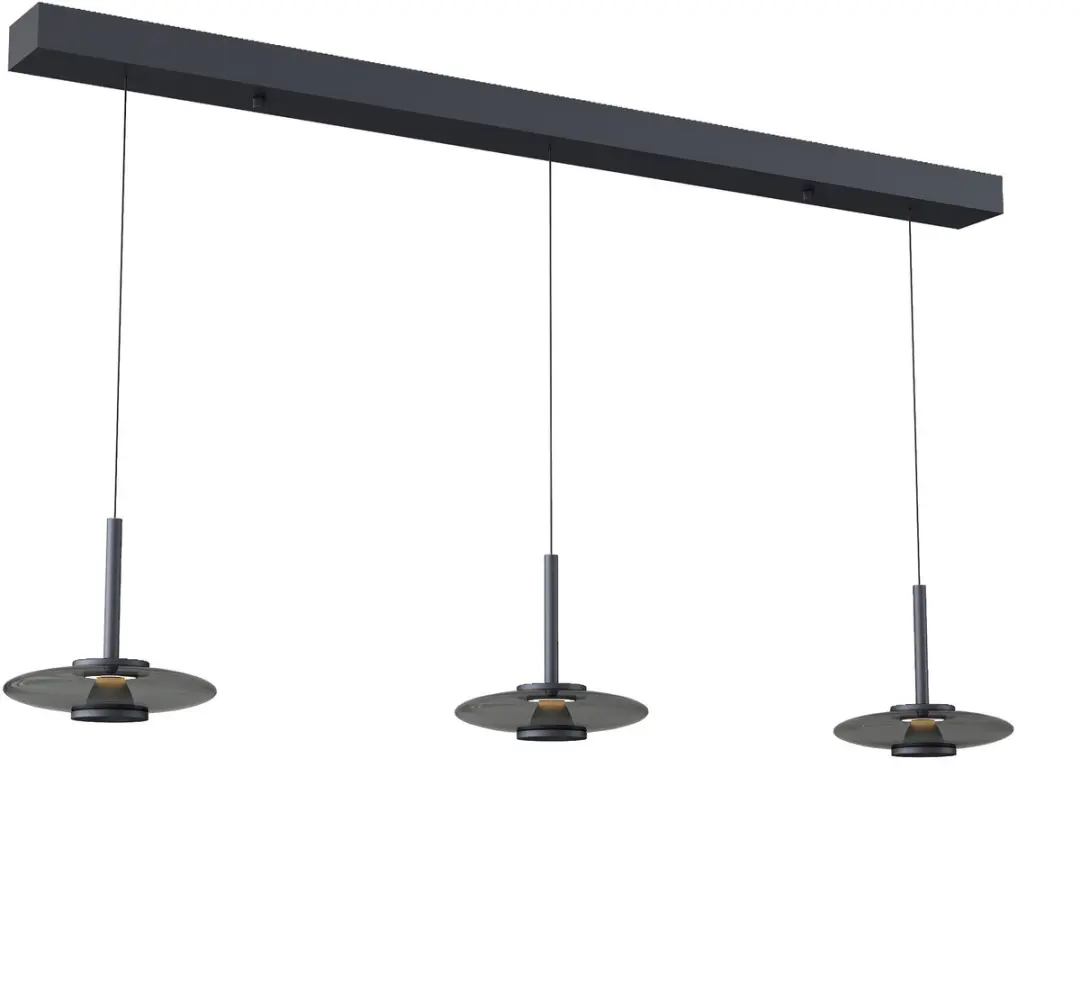 Artdelight Madison 3 Hanglamp 130cm - Zwart