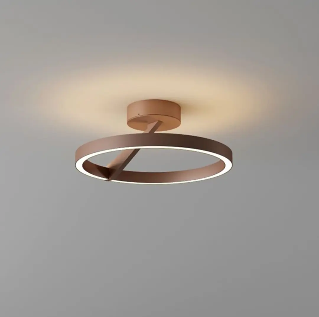 Artdelight Oregon Plafondlamp Ø33cm - Brons