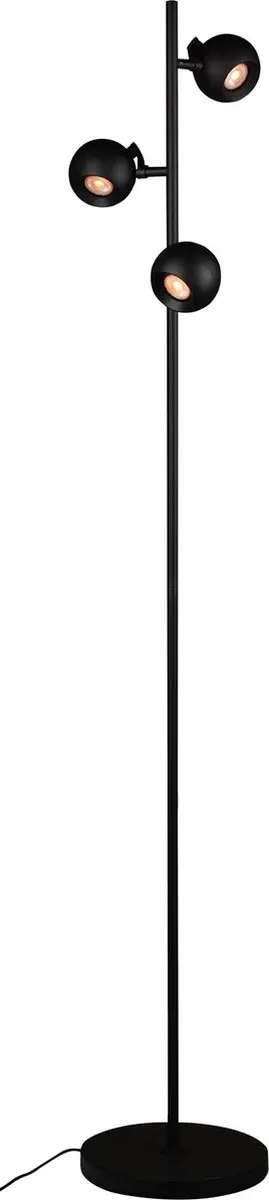 Artdelight Vloerlamp Bolero 3 Lichtpunten 160cm - Zwart