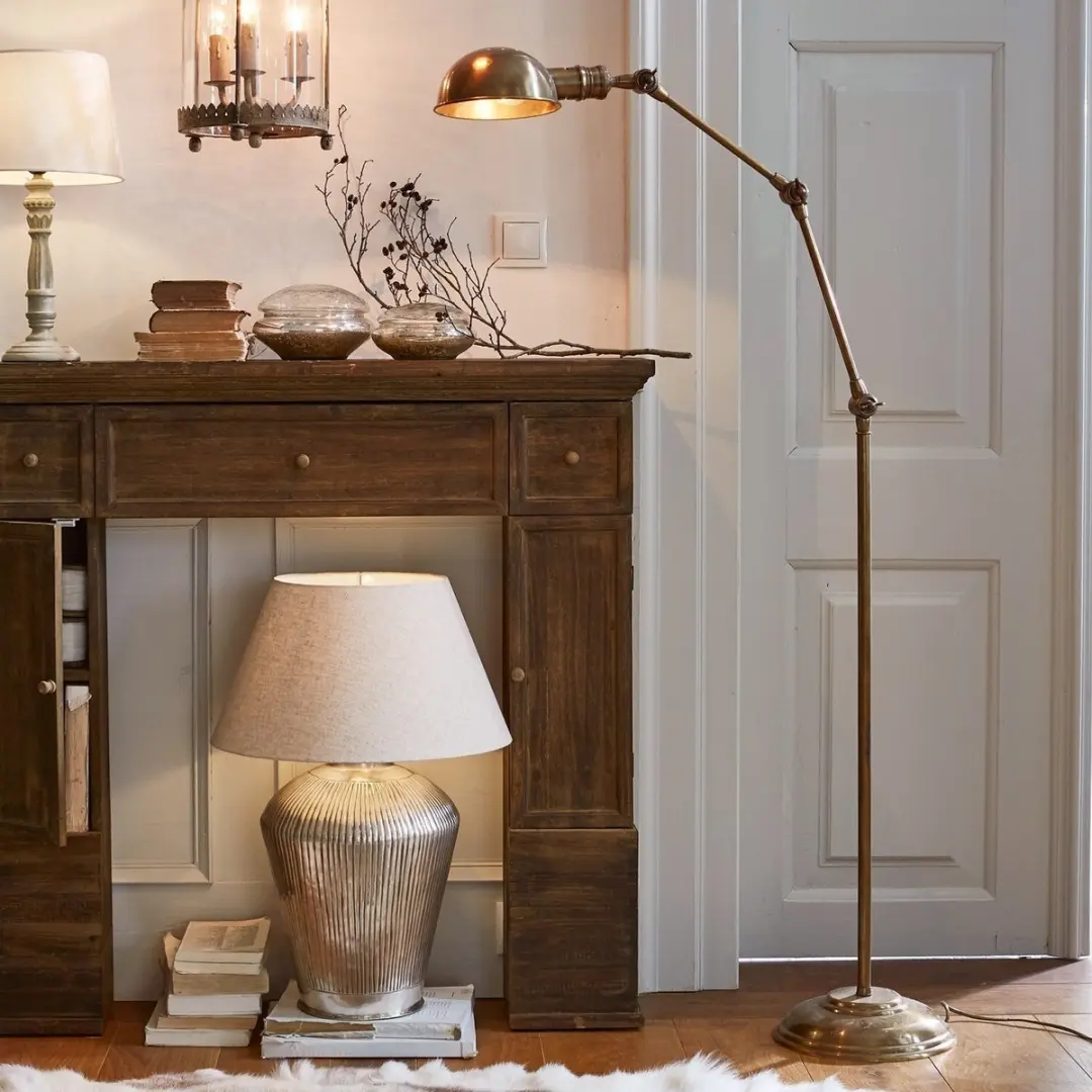 Loberon Tulsa Staande Lamp - Messing - afbeelding 3 van 6