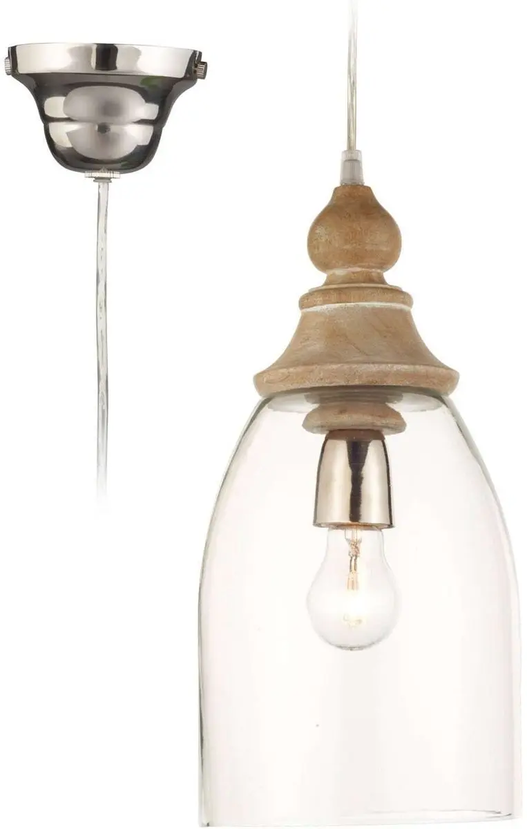 Loberon Raina Hanglamp - Ø19cm - Heldere kap - afbeelding 2 van 6
