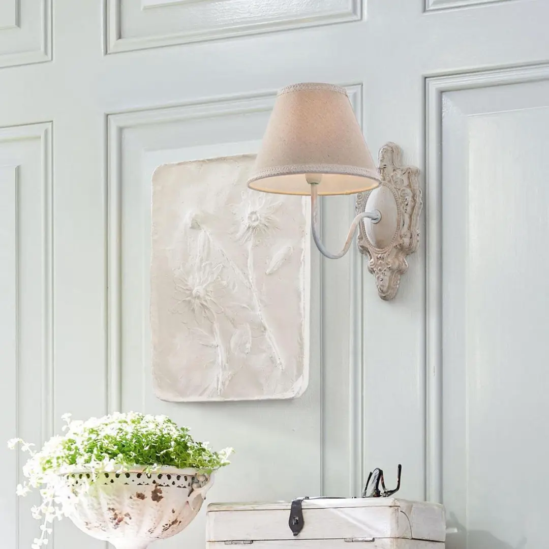 Loberon Ascoux Wandlamp - 25W - Antiekbeige - afbeelding 5 van 5