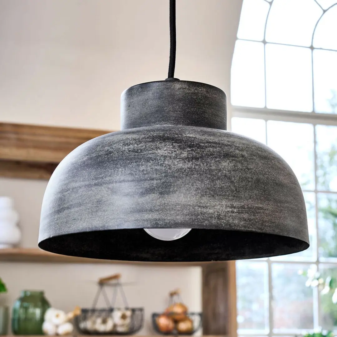 Loberon Hanglamp Soleil de Minuit - 40W - Ø22.5cm - Antiekzwart - afbeelding 5 van 6