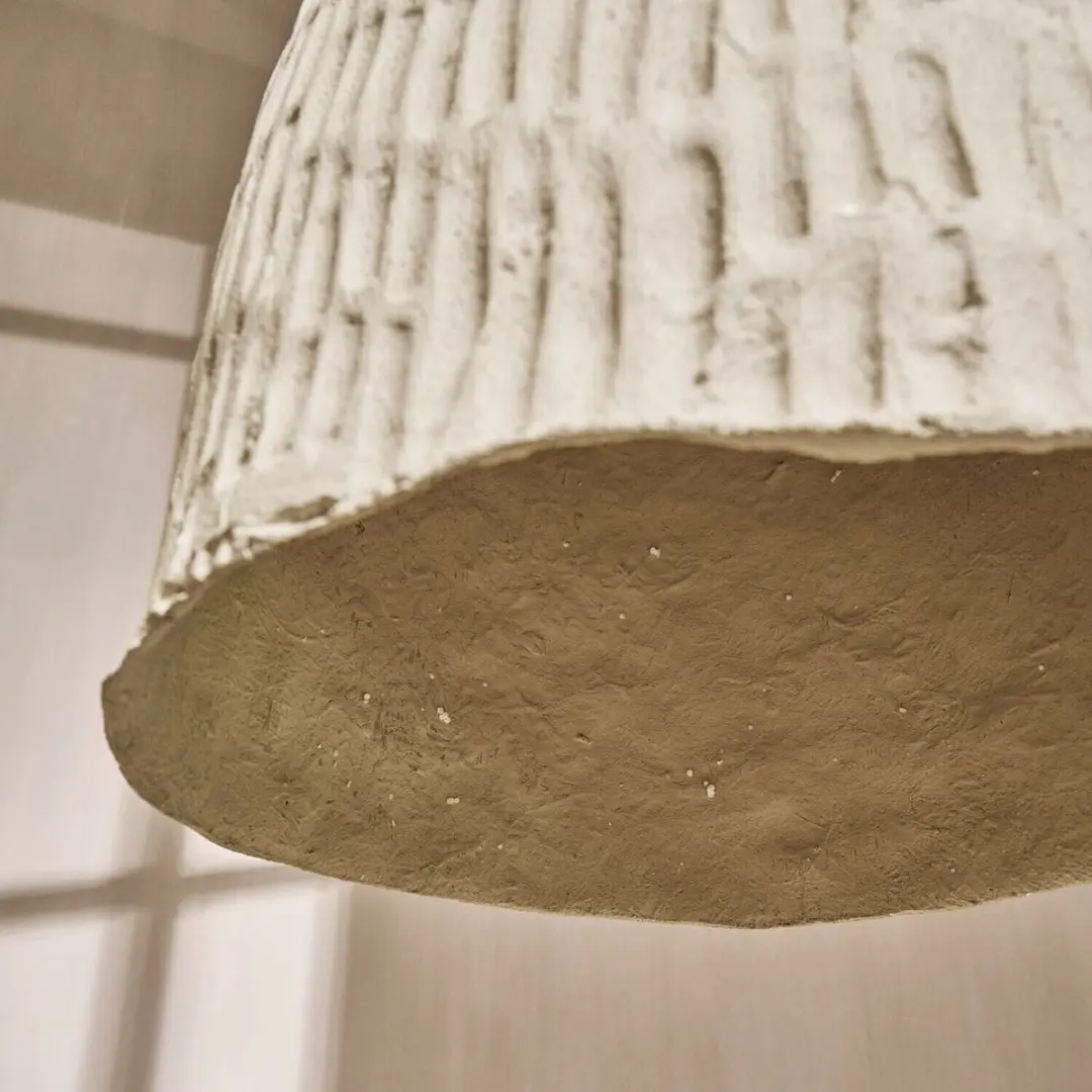 Loberon Nouvrette Hanglamp - 40W - Ø38cm - Beige - afbeelding 5 van 6