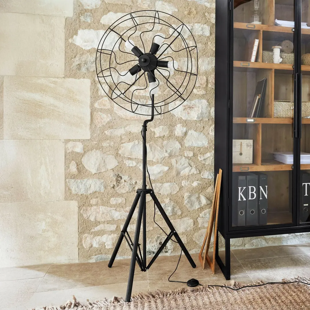 Loberon Thunderfield Vloerlamp - 1 Lichtpunt - Zwart - afbeelding 5 van 6