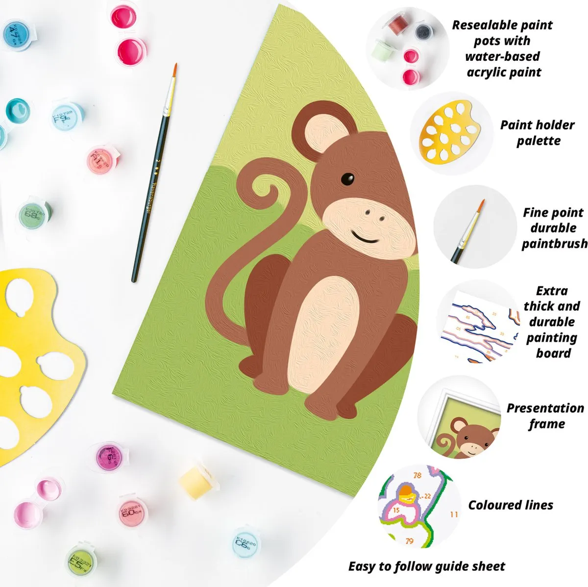 Ravensburger CreArt Wild Monkey Schilderen op Nummer - Meerkleurig