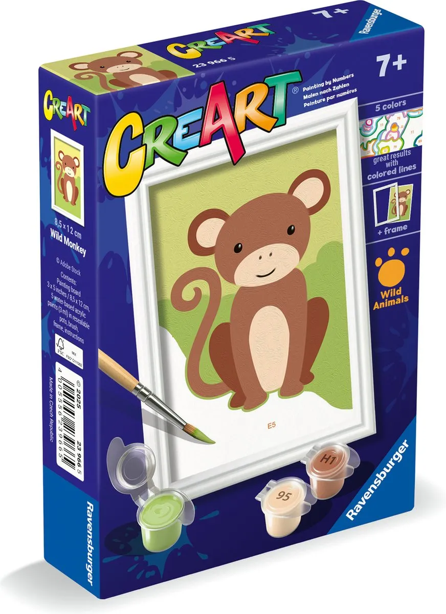Ravensburger CreArt Wild Monkey Schilderen op Nummer