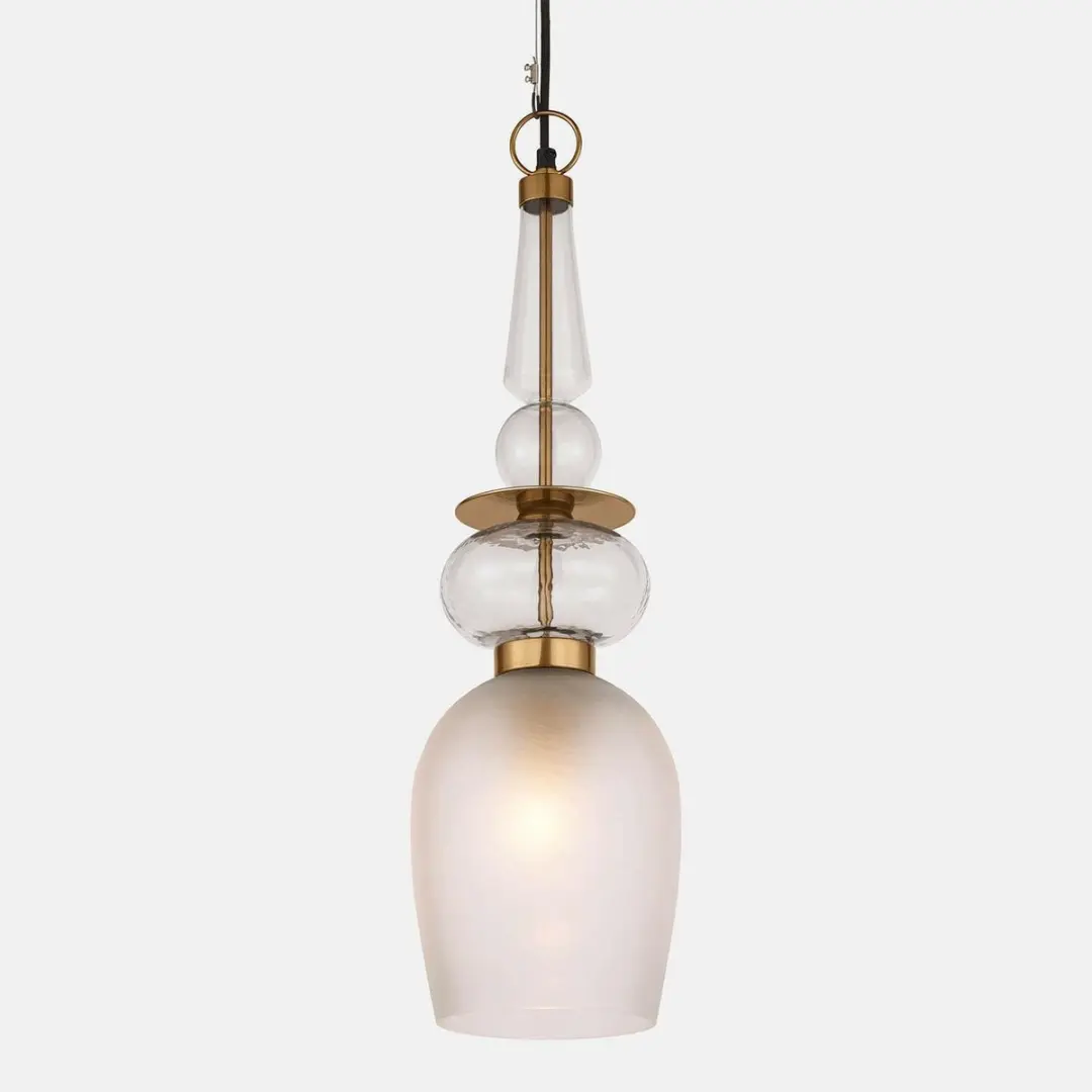 Loberon Hanglamp Vélomiane - Ø19cm - Antiek messing - afbeelding 3 van 6