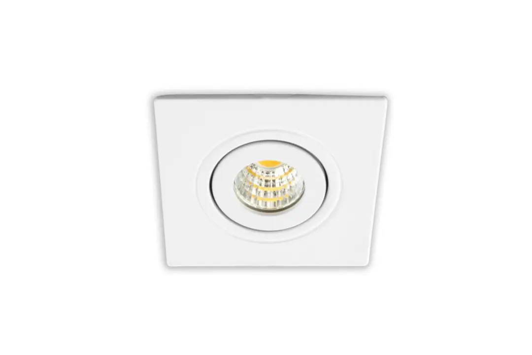 Groenovatie Inbouwspot LED 3W Vierkant Kantelbaar Dimbaar - 61x61mm Zwart - afbeelding 3 van 6