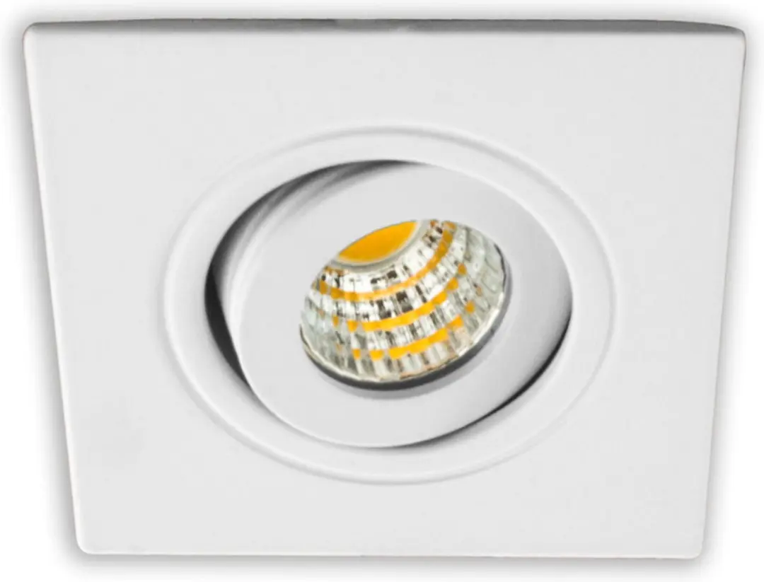 Groenovatie Inbouwspot LED 3W Vierkant Kantelbaar Dimbaar - 61x61mm Zwart - afbeelding 4 van 6