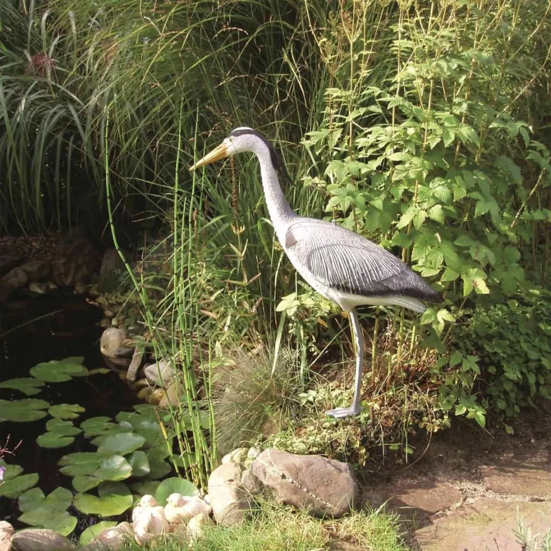 Ubbink Dierfiguur Reiger - 34cm - Grijs/Blauw - afbeelding 5 van 5