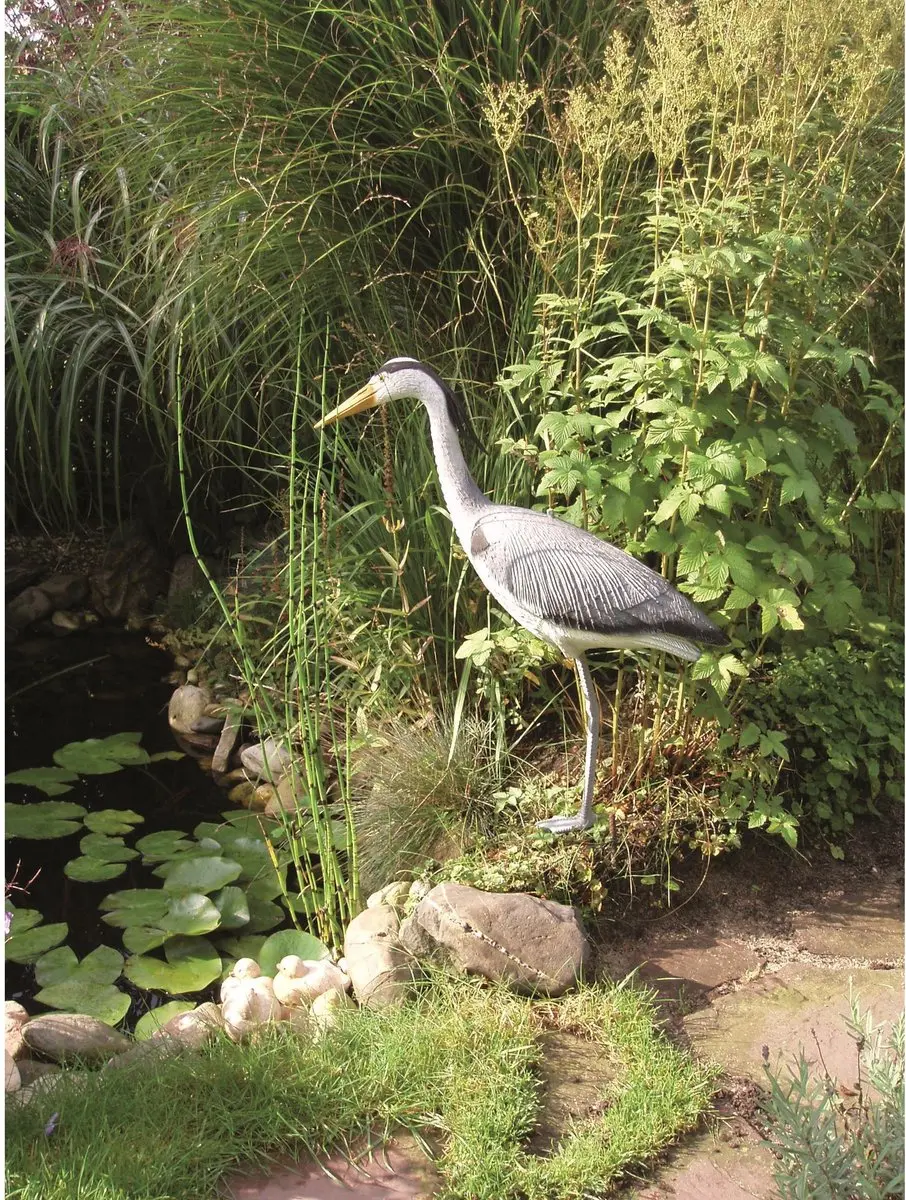 Ubbink Dierfiguur Reiger - 34cm - Grijs/Blauw - afbeelding 4 van 5
