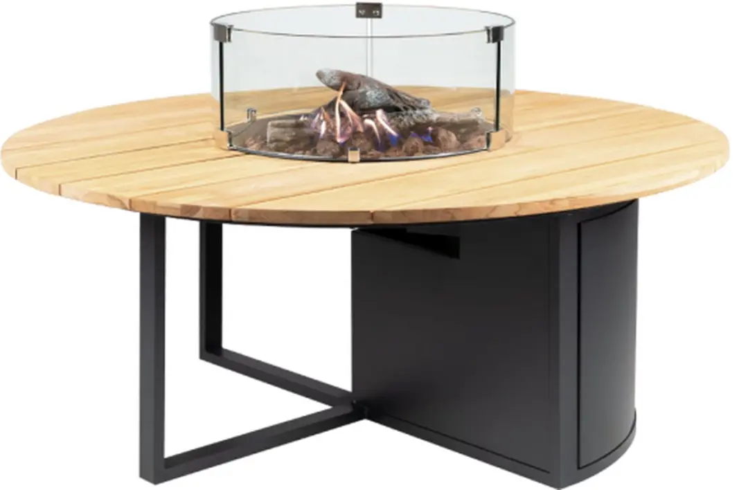 Cosi Cosiloft Rond Vuurtafel 120cm - 9000W - BruinZwart