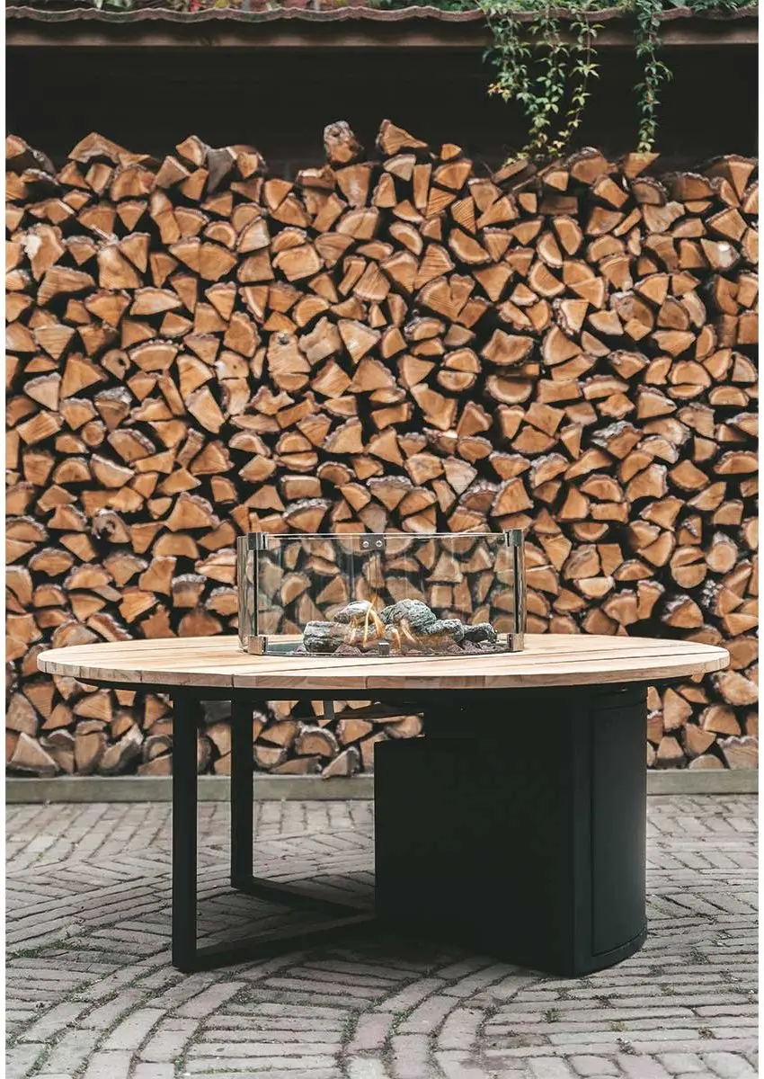 Cosi Cosiloft Rond Vuurtafel 120cm - 9000W - BruinZwart