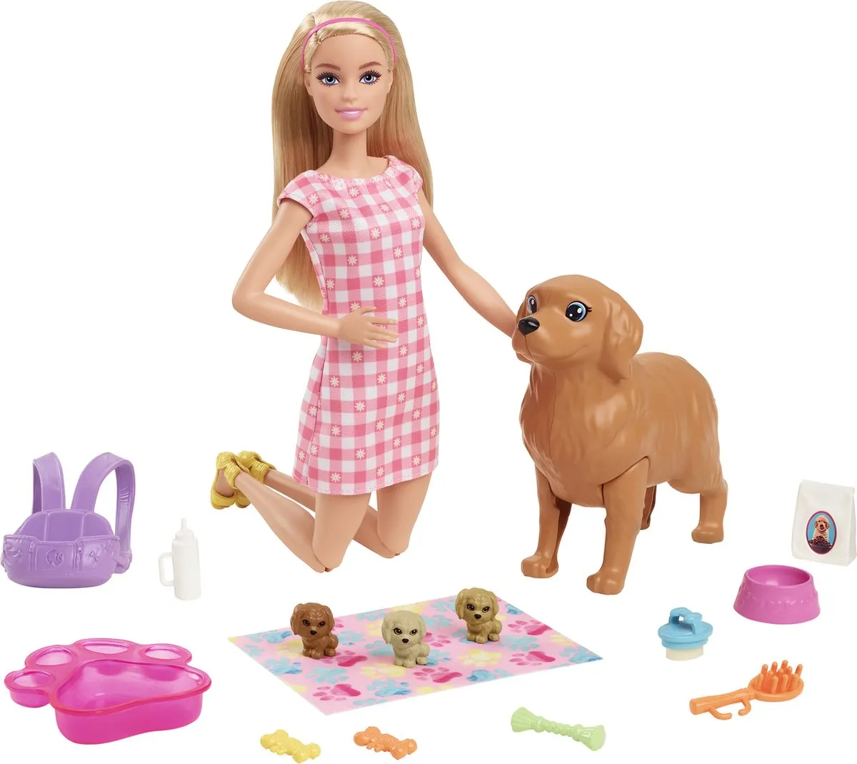 Barbie HCK75 Pop met Hond en Puppy's
