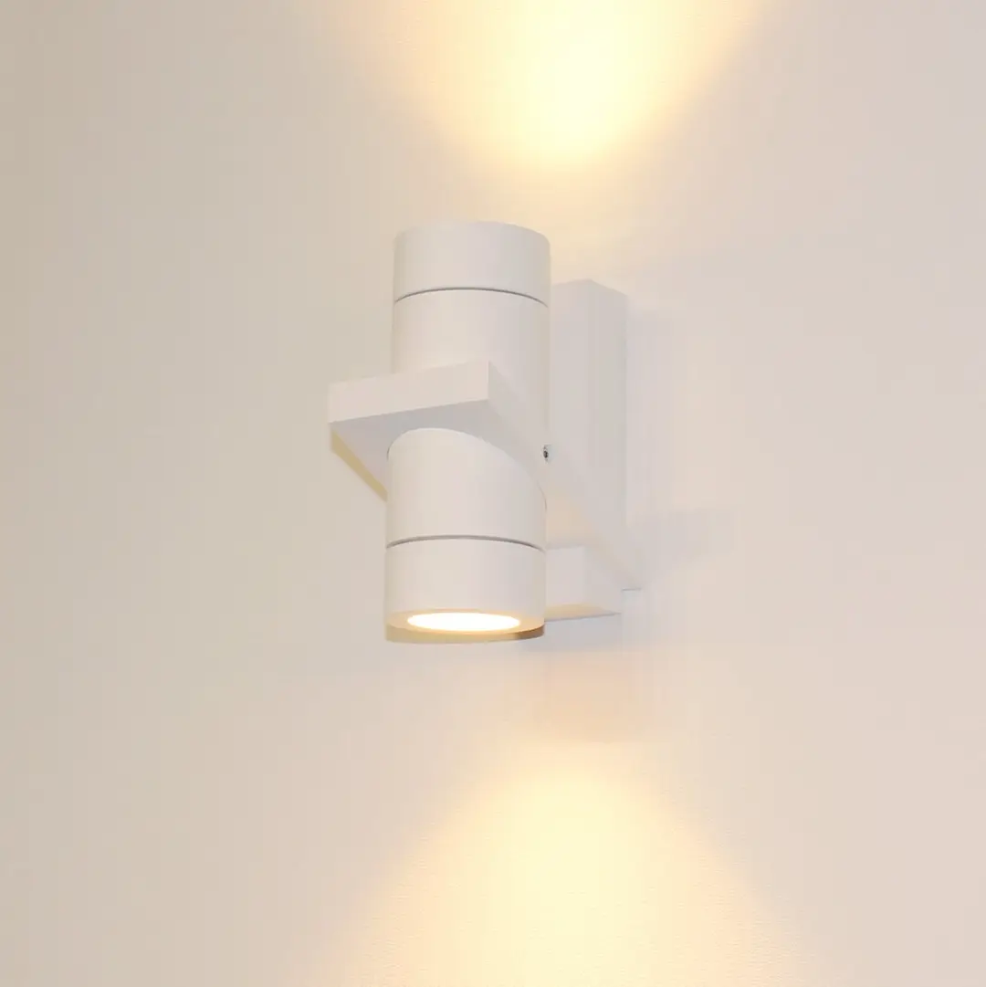 Artdelight Wandlamp Double 16x8,5cm - 2 Lichtpunten - Wit