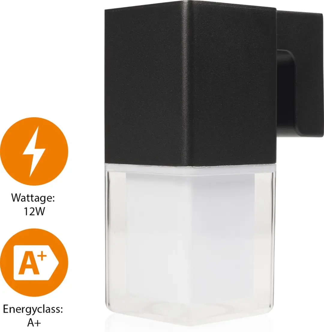 Smartwares OOL-50016 Wandlamp Buiten - 12W 800 Lumen - Zwart/Wit - afbeelding 6 van 6
