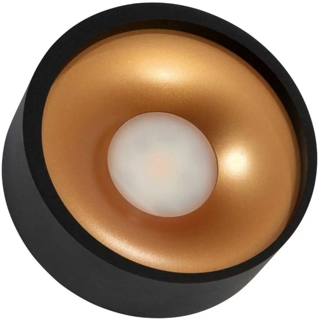 Artdelight Orlando Plafondlamp - 10W 2700K - Zwart/Goud
