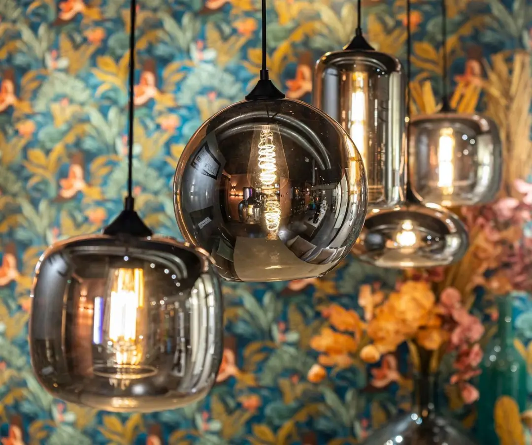 Artdelight Toronto Hanglamp - Ø27cm Rookglas - Zwart