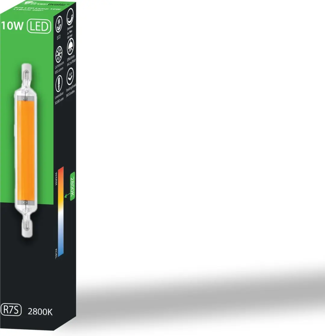Groenovatie R7S LED Lamp 10W - Warm Wit - Ø14x118mm - afbeelding 6 van 6