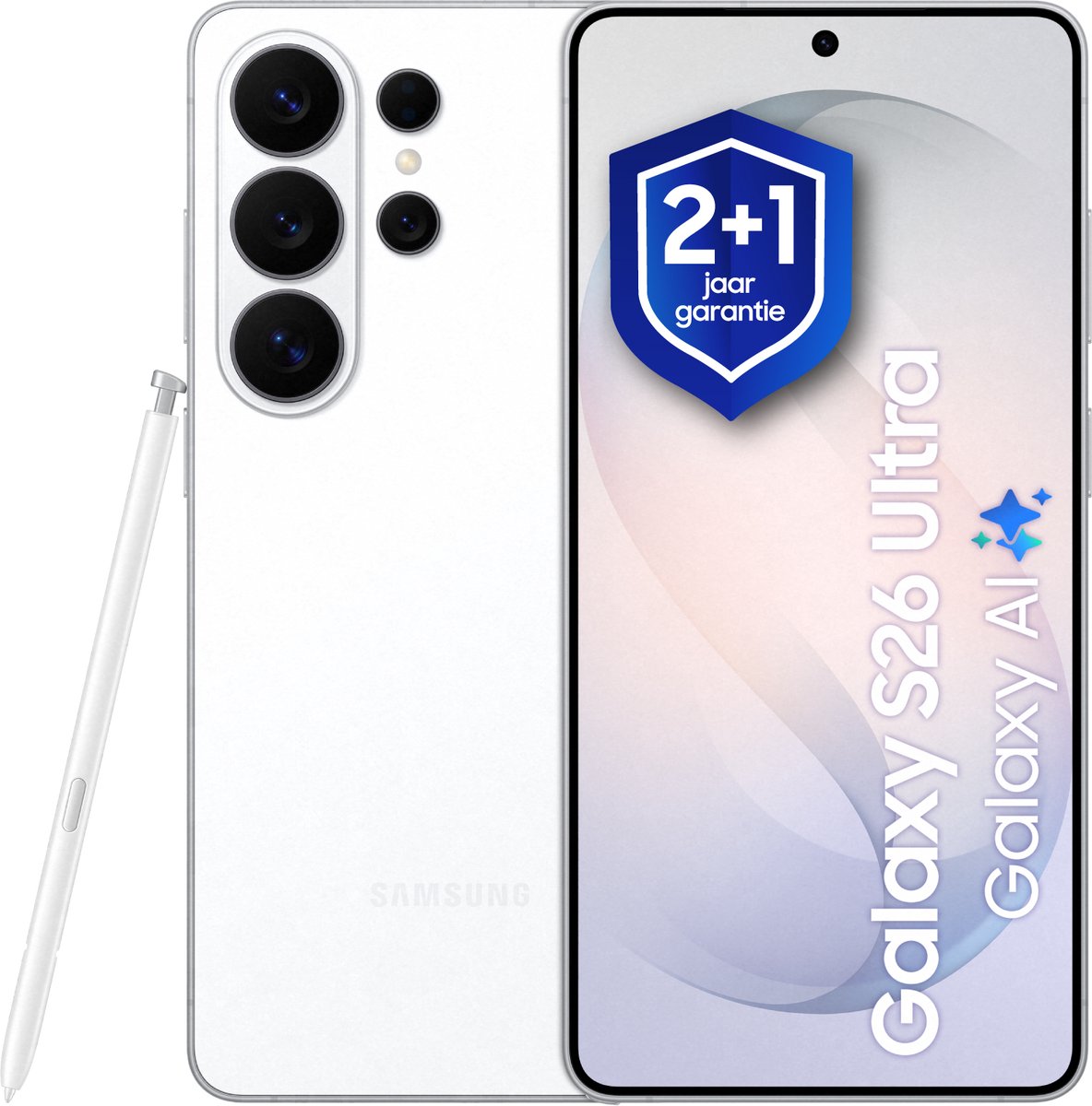 Samsung Galaxy S26 Ultra - 256GB - White + 1 jaar extra garantie