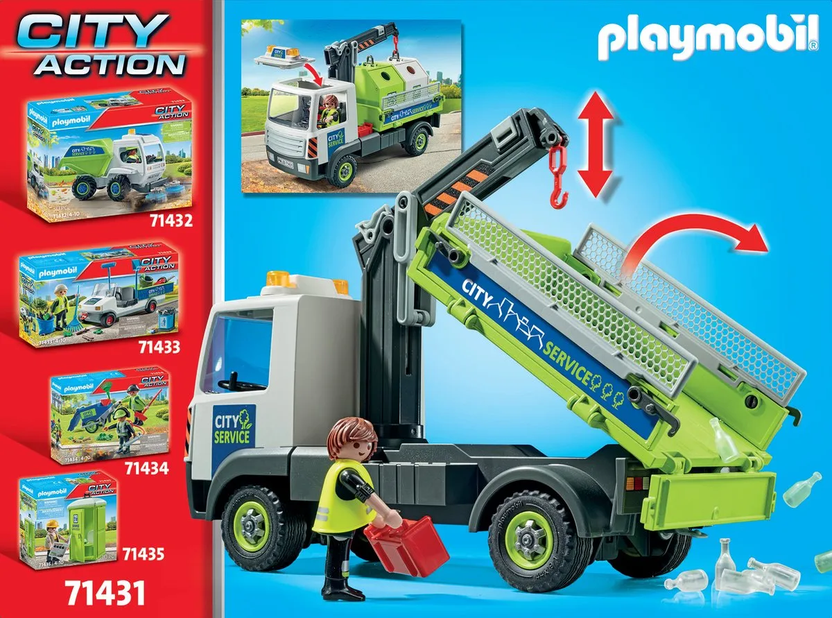 Playmobil City Action Glasbak Ophaaldienst 71431 - Multicolor - afbeelding 6 van 6