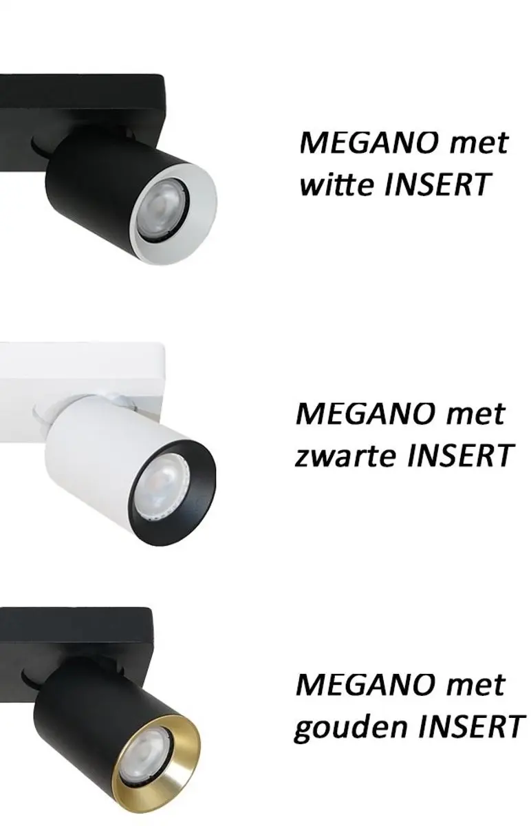 Artdelight Moderne Opbouwspots GU10 Megano 3 Stuks - Champagne